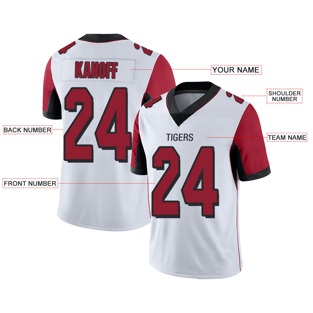 Custom White Football Shirt Top