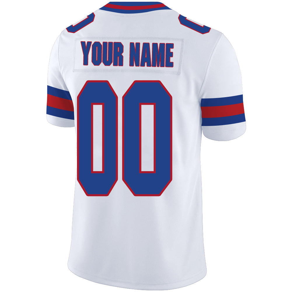 Custom White NYJ Football Shirt Top