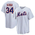 Custom #34 White NYM Baseball Shirt Top