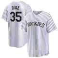 Custom #35 White COL Baseball Shirt Top