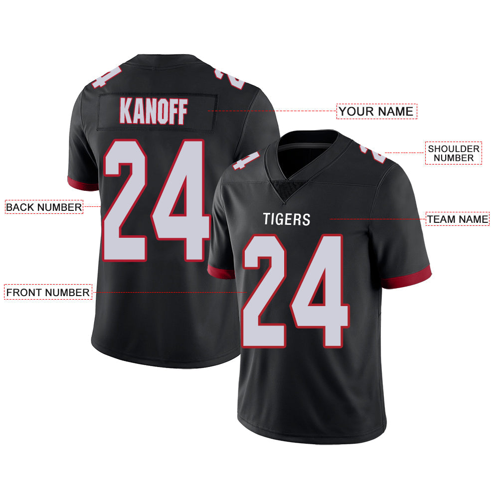 Custom Black Football Shirt Top
