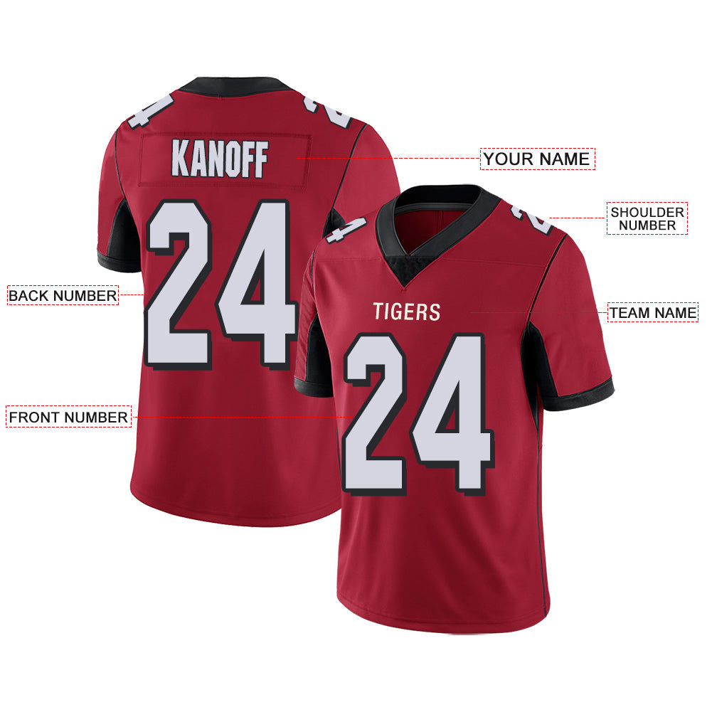 Custom Red Football Shirt Top