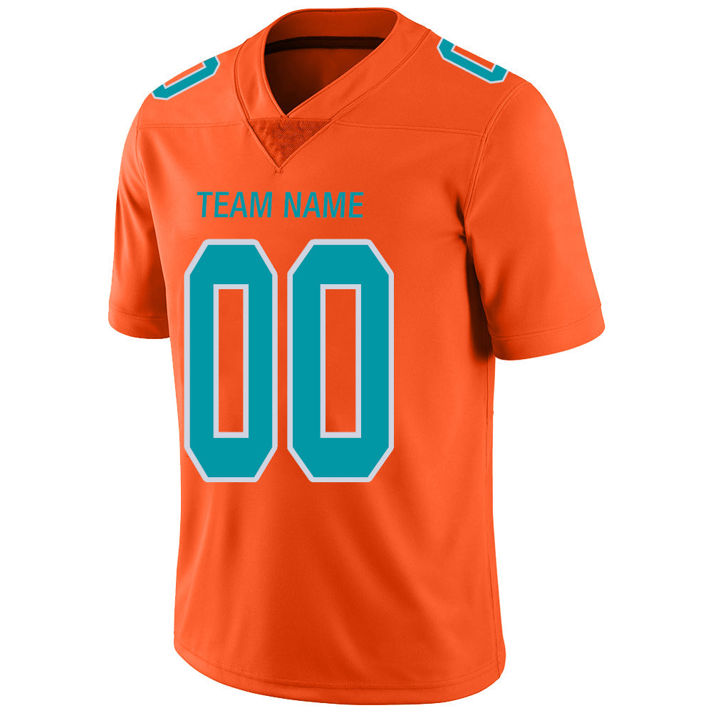 Custom Orange MIA Football Shirt Top