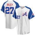 Custom #27 White ATL Baseball Shirt Top