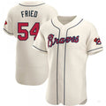 Custom #54 Cream ATL Baseball Shirt Top
