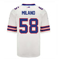 Custom #58 White BUF Football Shirt Top