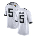 Custom #5 White JAX Football Shirt Top