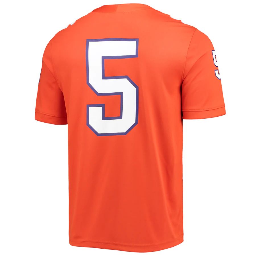 Custom #5 Orange College Shirt Top