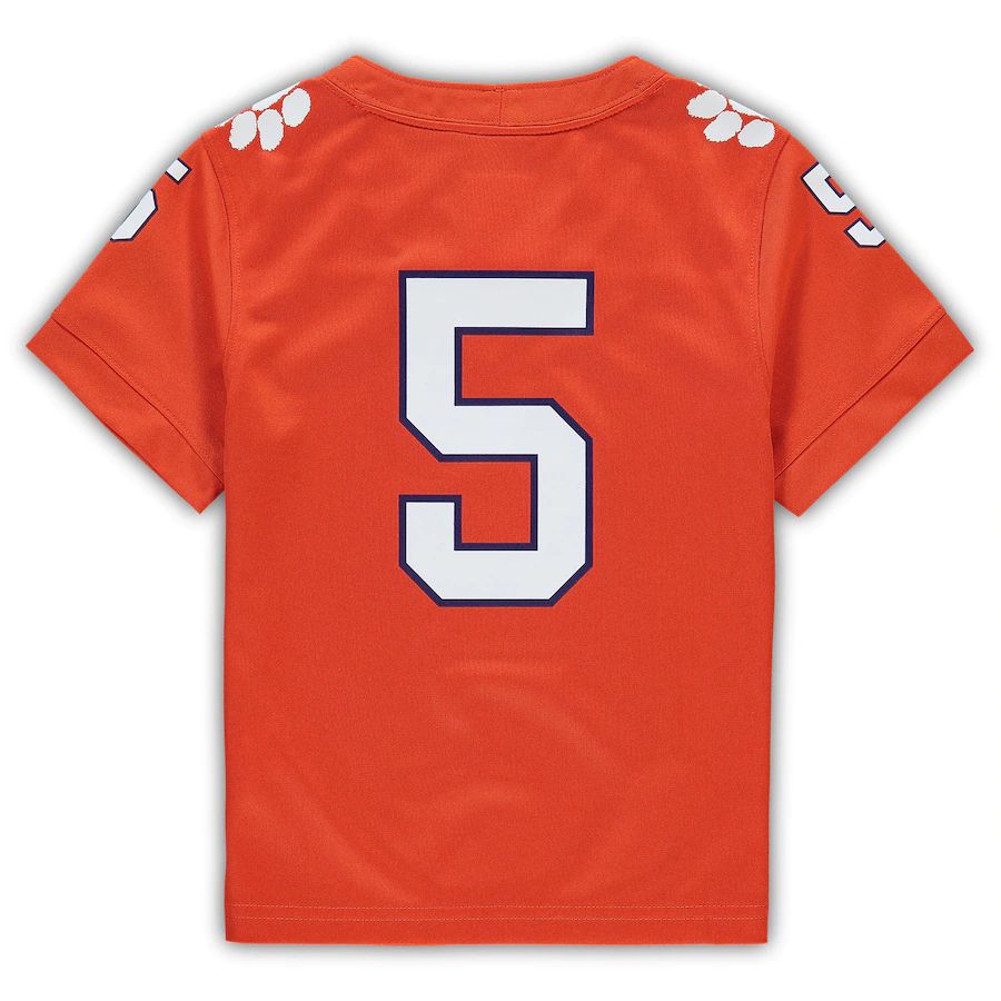 Custom #5 Orange Football Shirt Top