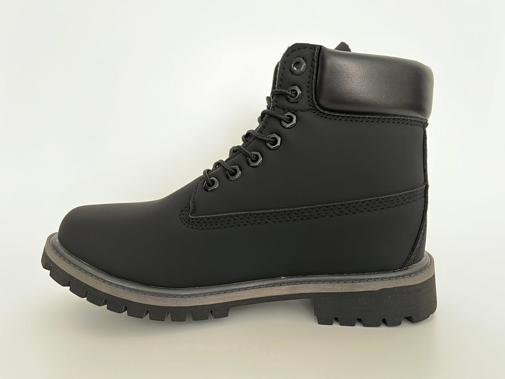 Classic 6-Inch Premium Men's Waterproof Leather Boots - All-Weather Black Work Boots