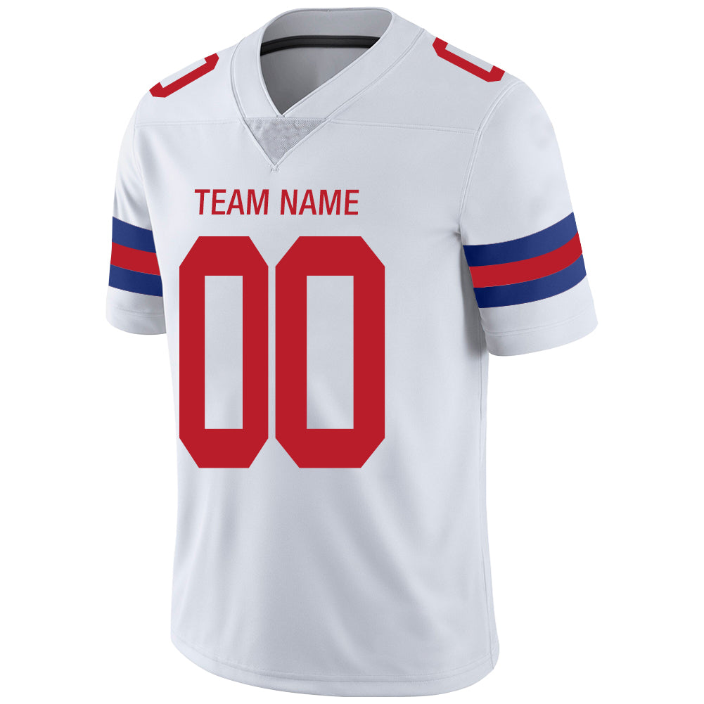 Custom White NE Football Shirt Top