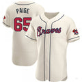 Custom #65 Cream ATL Baseball Shirt Top