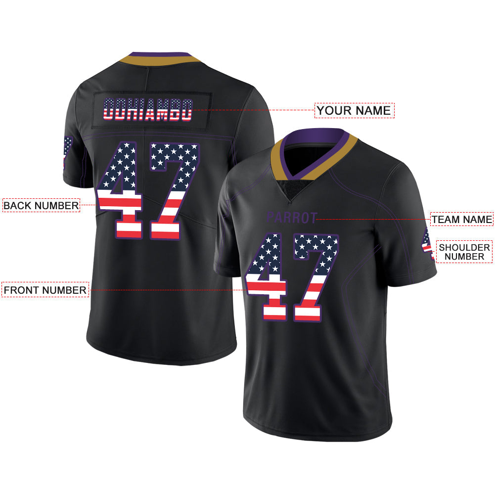 Custom Black Football Shirt Top