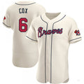 Custom #6 Cream ATL Baseball Shirt Top