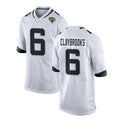 Custom #6 White JAX Football Shirt Top