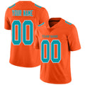 Custom Orange MIA Football Shirt Top