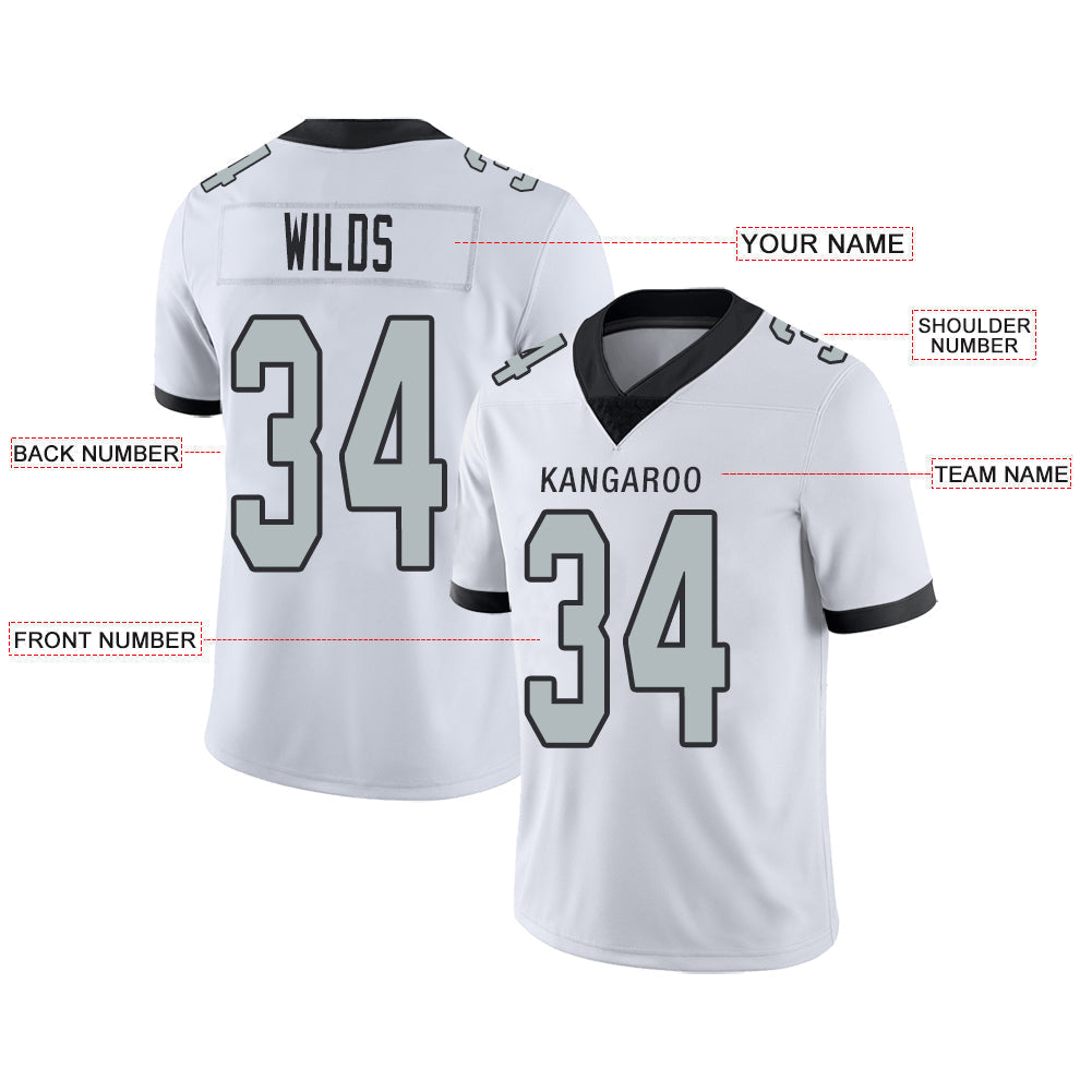 Custom White LV Football Shirt Top