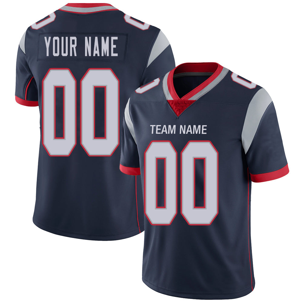 Custom Navy NE Football Shirt Top