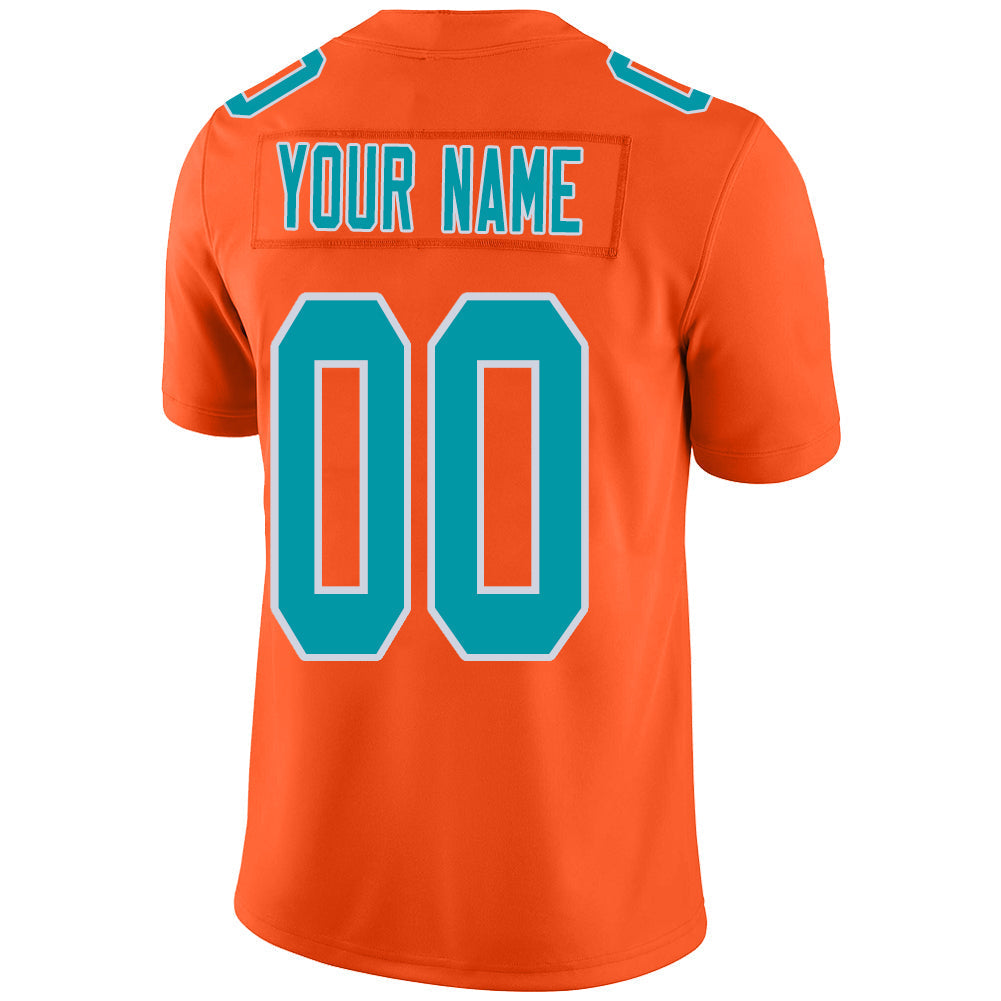 Custom Orange MIA Football Shirt Top