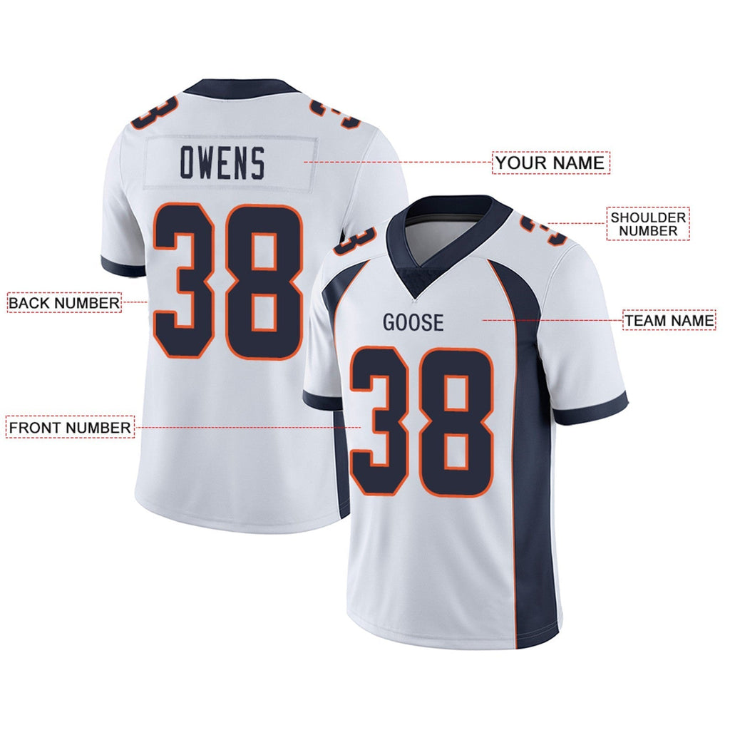 Custom Orange DEN Football Shirt Top