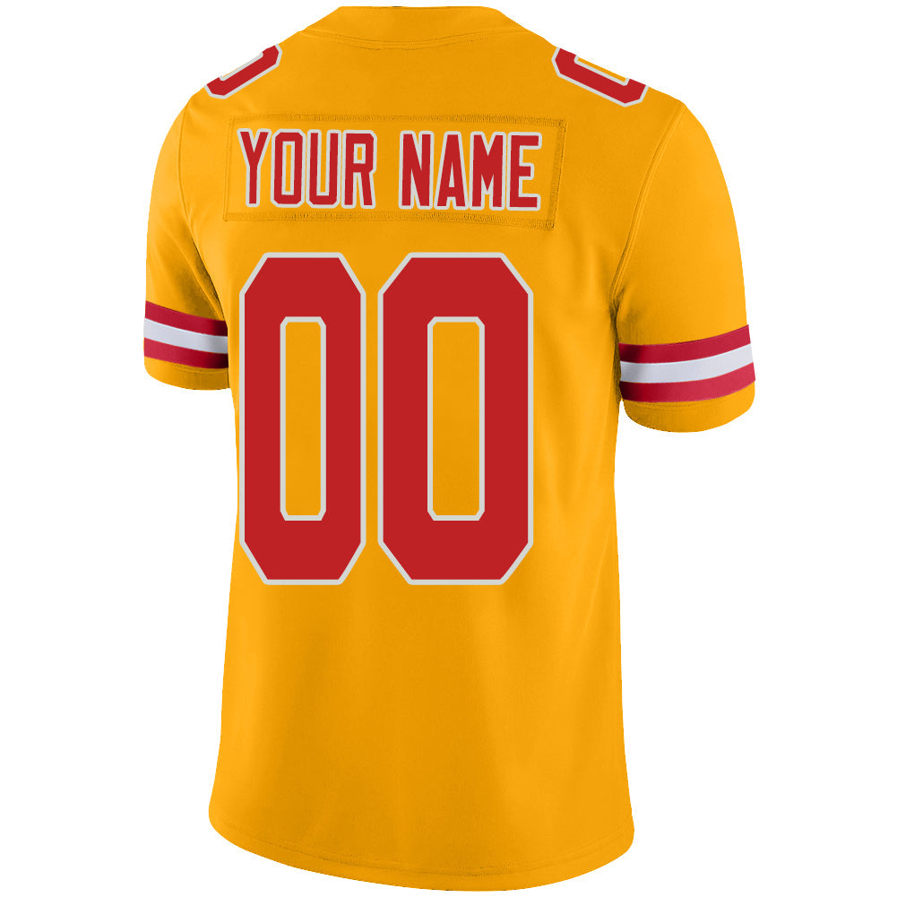 Custom Gold KC Football Shirt Top