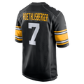 Custom #7 Black Throwback PIT Football Shirt Top