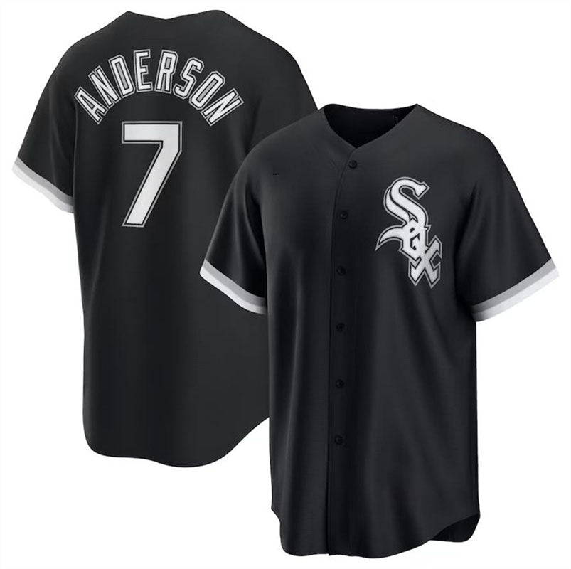 Custom #7 Black CWS Baseball Shirt Top