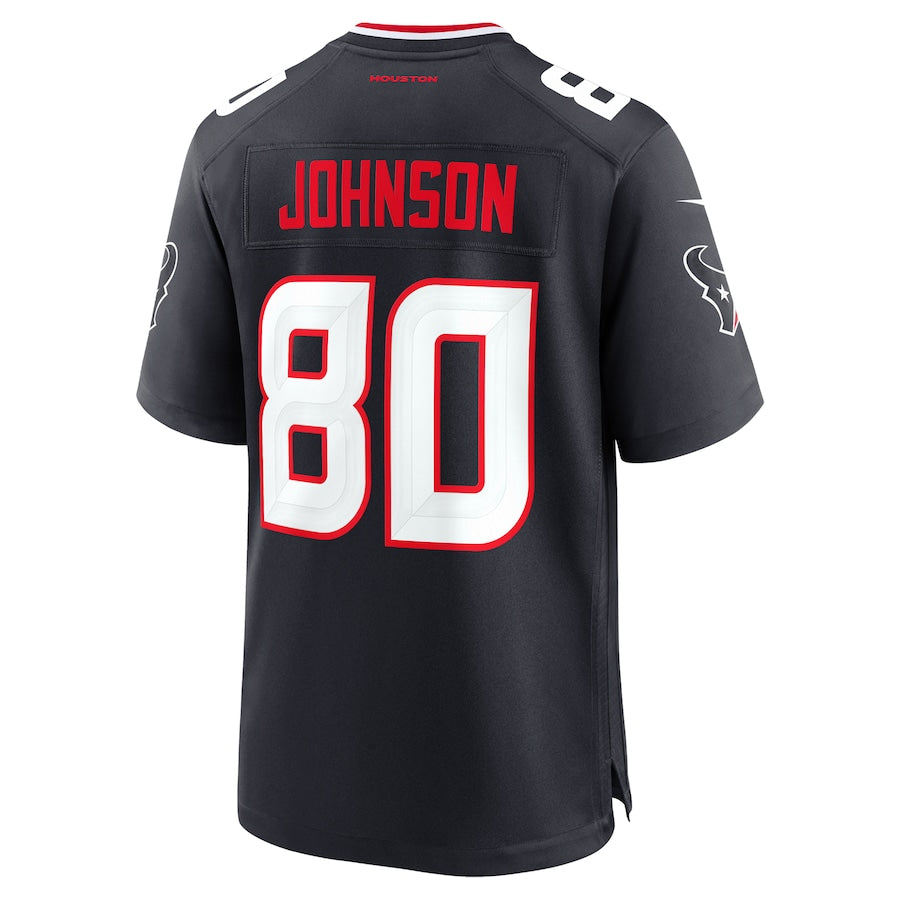 Custom #80 Navy HOU Football Shirt Top