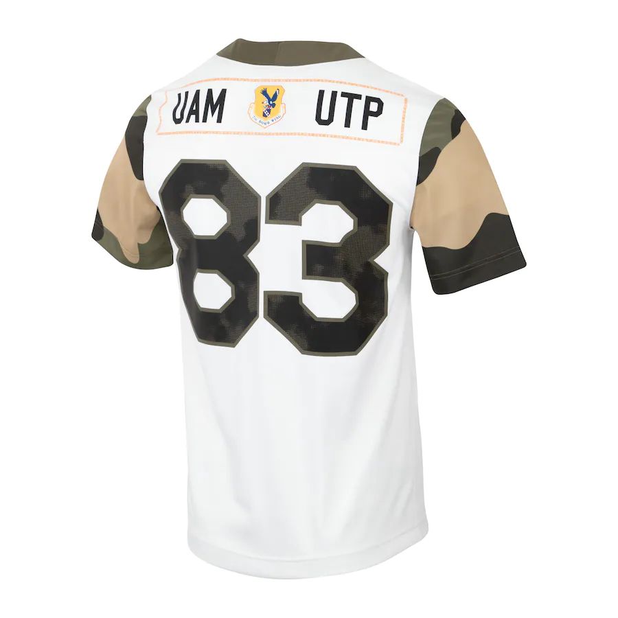 Custom #83 White College Shirt Top