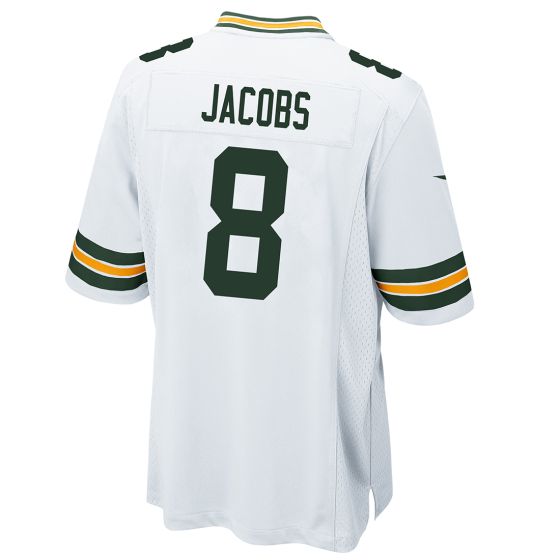 Custom #8 White GB Football Shirt Top
