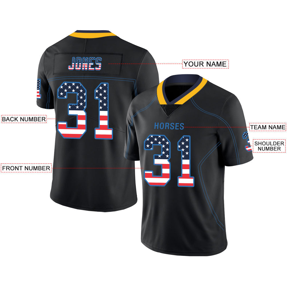 Custom Black LAC Football Shirt Top
