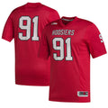 Custom #91 Crimson College Shirt Top