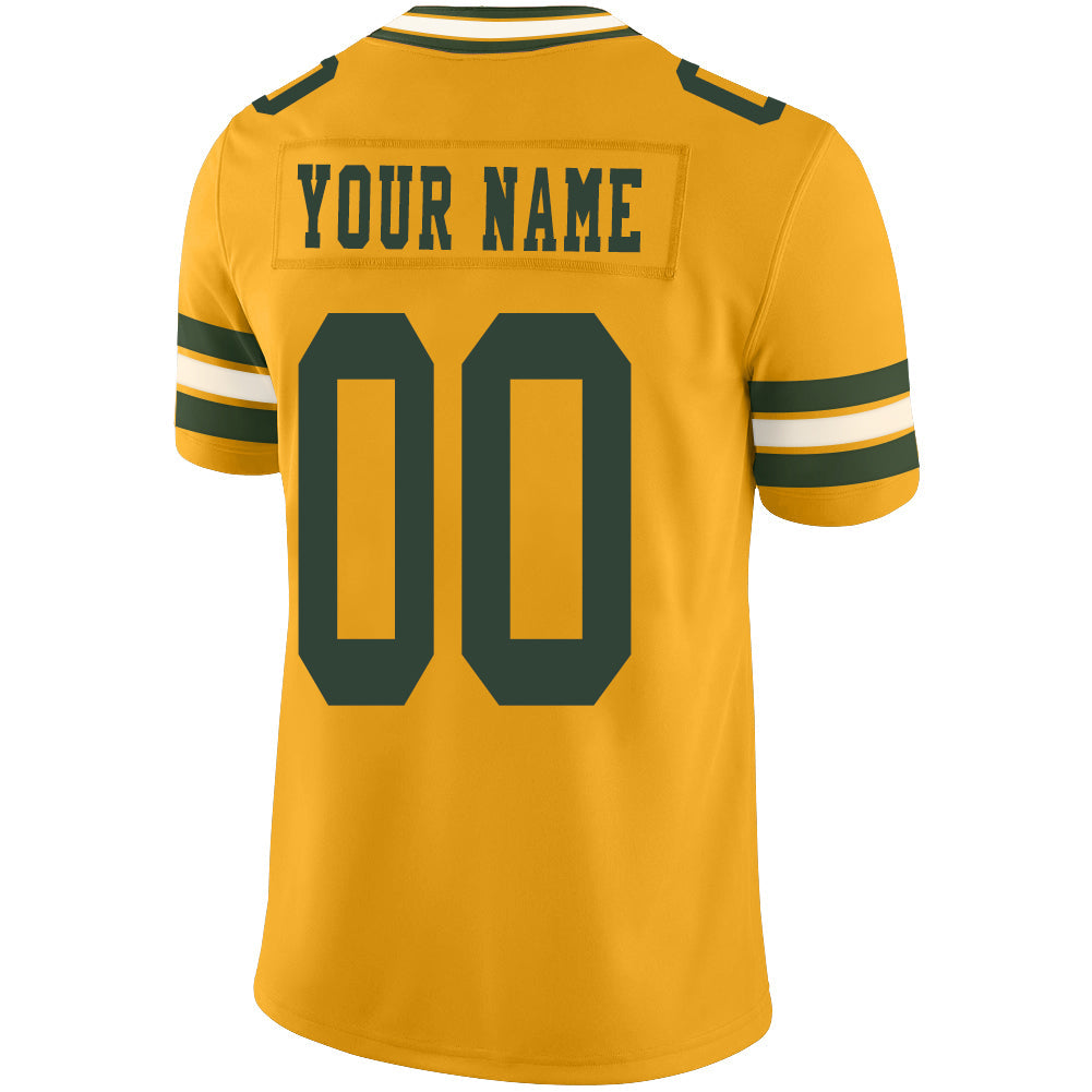 Custom Yellow GB Football Shirt Top