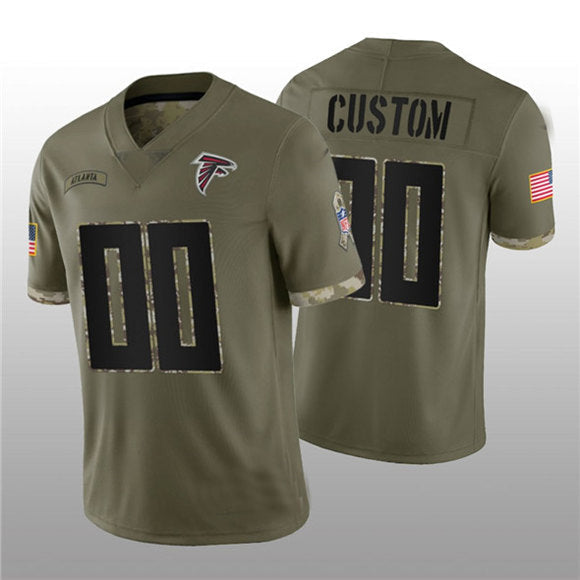 Custom Olive 2022 ATL Football Shirt Top