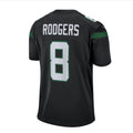 Custom #8 Black NYJ Football Shirt Top
