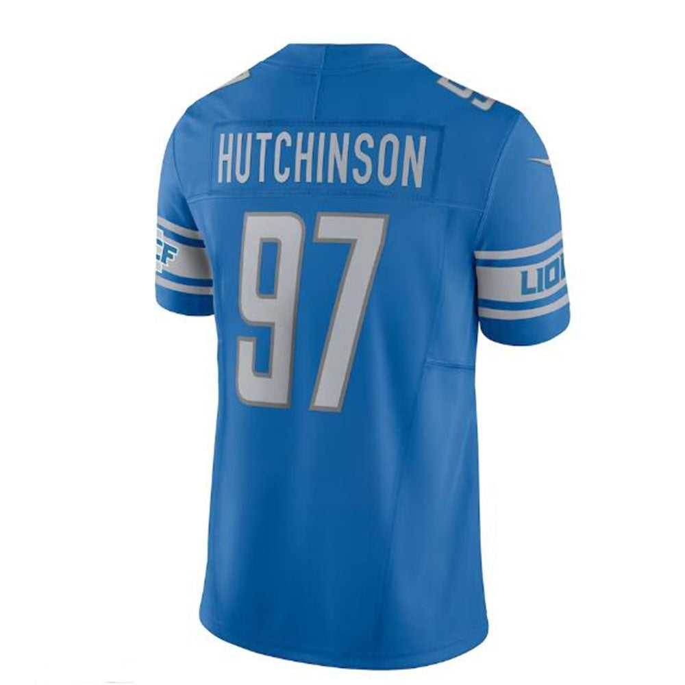 Custom #97 Blue DET Football Shirt Top