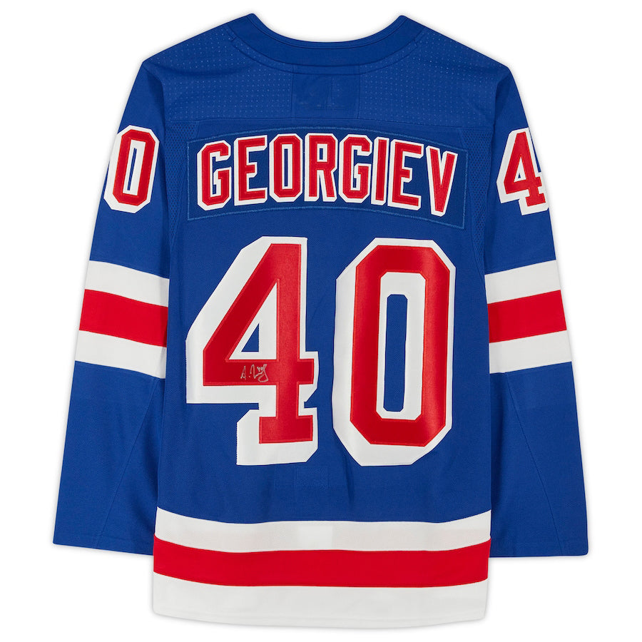 Custom #40 Blue Hockey Shirt Top