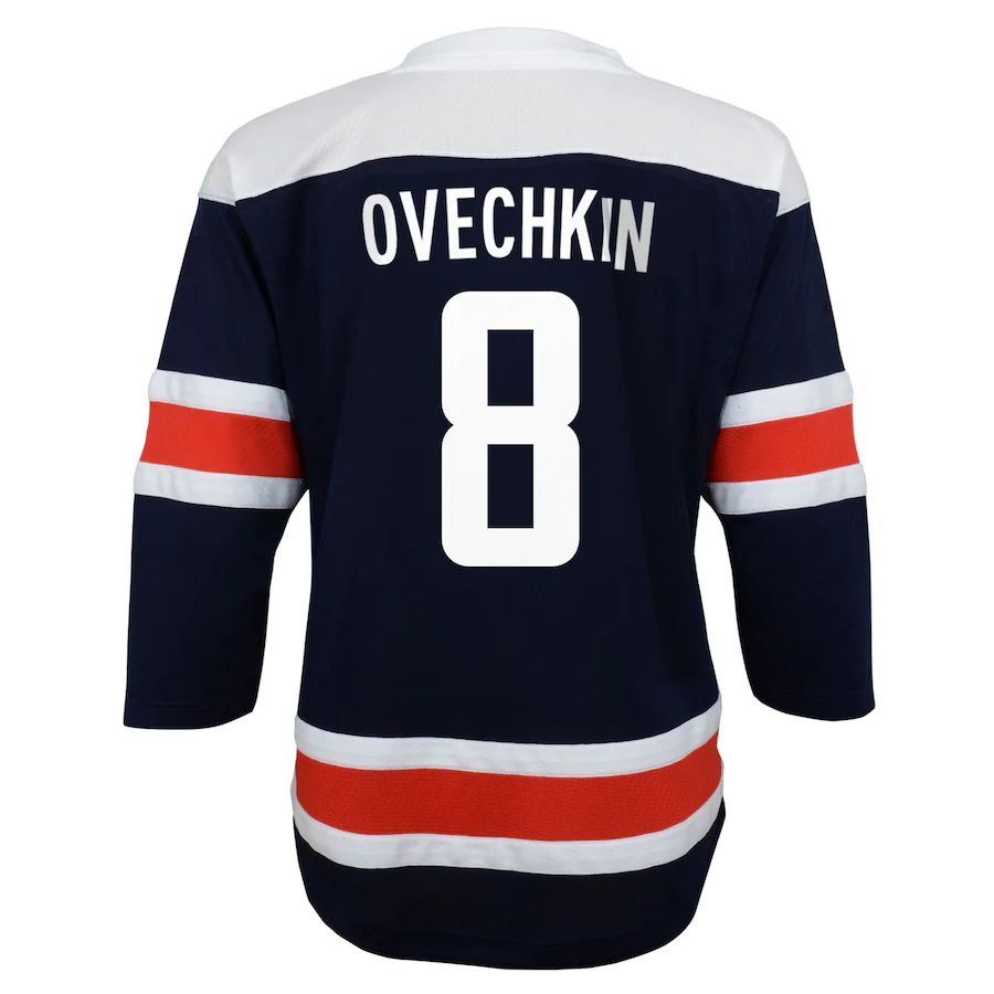 Custom #8 Navy 2020 WSH Hockey Shirt Top