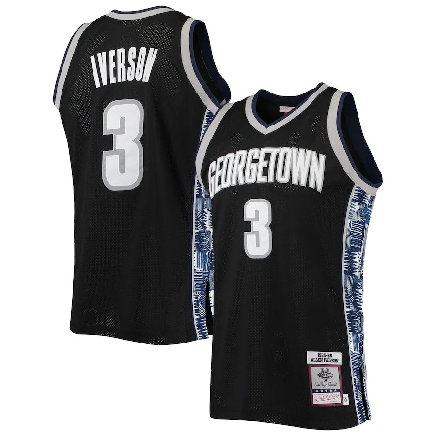 Custom #3 Black 1995 Throwback College Shirt Top
