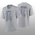 Custom #14 Gray DET Football Shirt Top