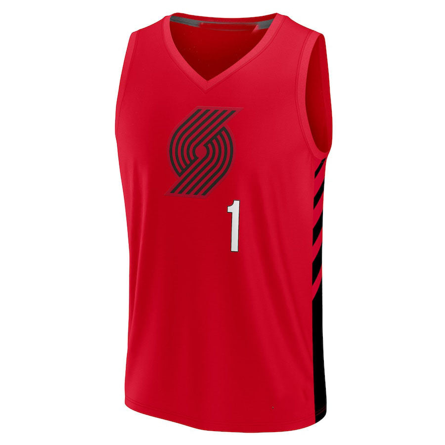 Custom #1 Red 2022 POR Basketball Shirt Top
