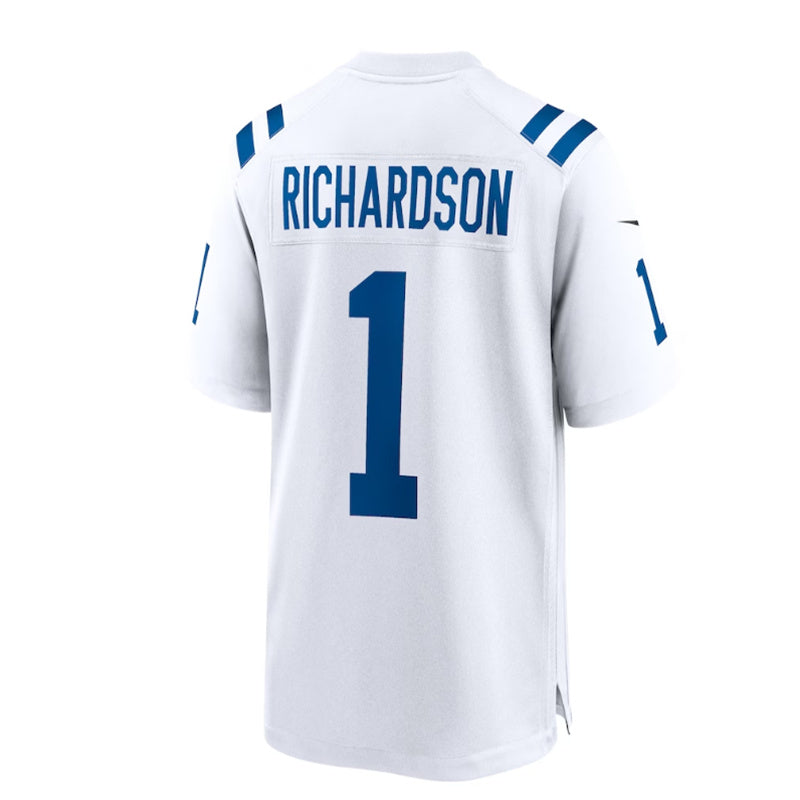 Custom #1 White 2023 IND Football Shirt Top