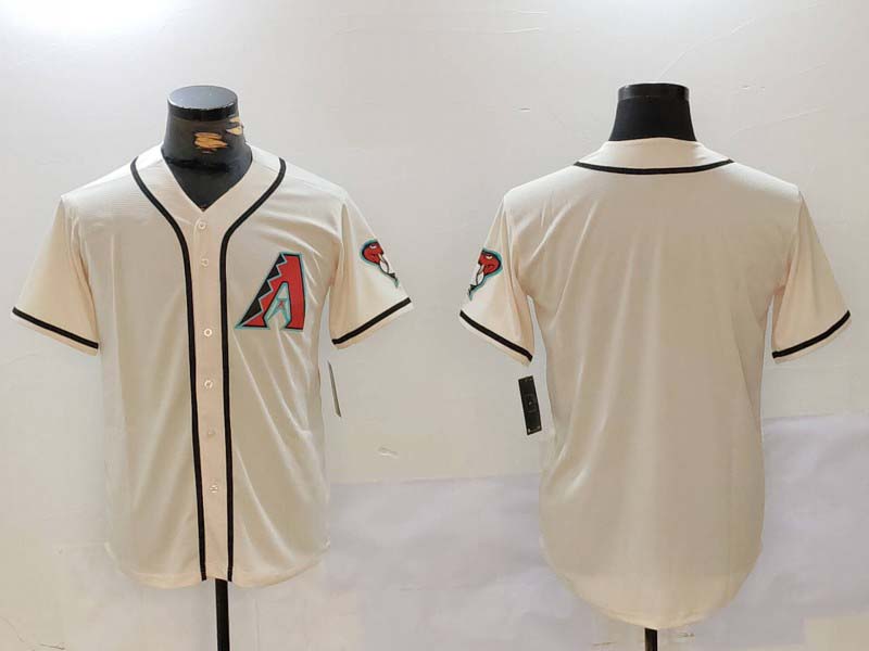 Custom Cream ARI Baseball Shirt Top