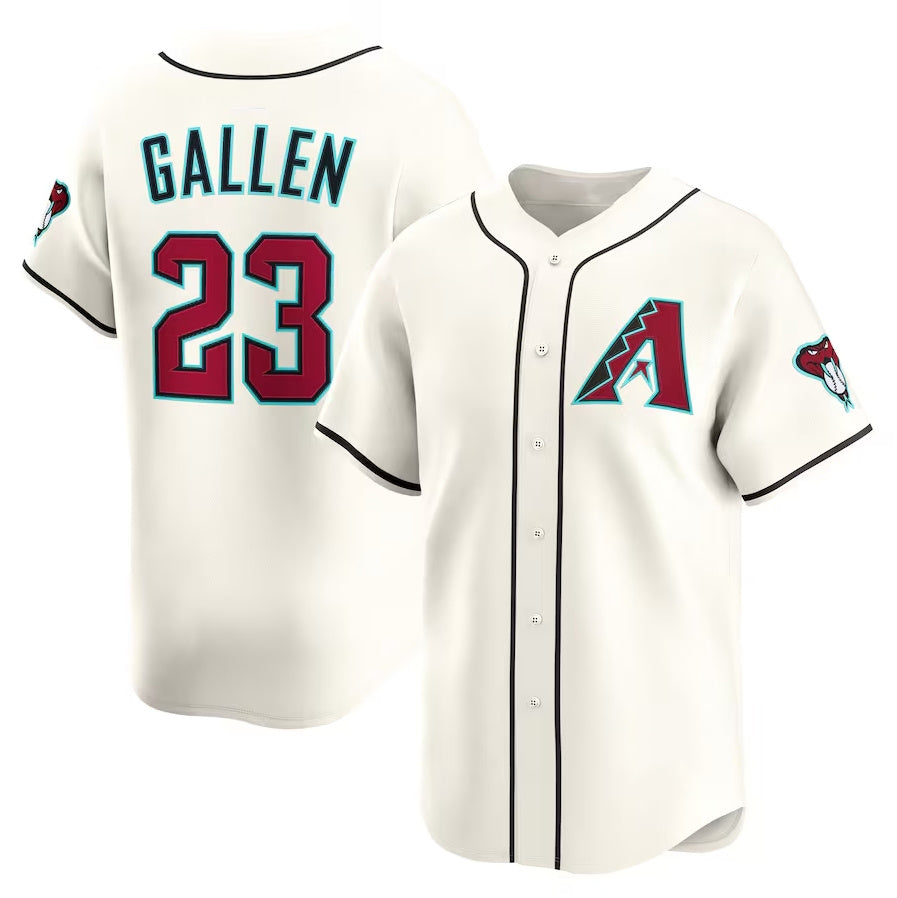 Custom #23 Cream ARI Baseball Shirt Top