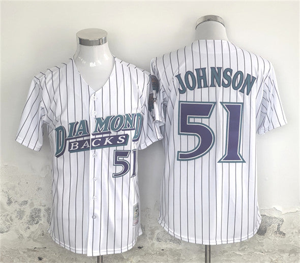 Custom #51 White Throwback ARI Baseball Shirt Top