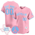 Custom Pink HOU Baseball Shirt Top