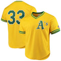 Custom #33 Gold OAK Baseball Shirt Top