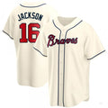 Custom #16 Cream ATL Baseball Shirt Top