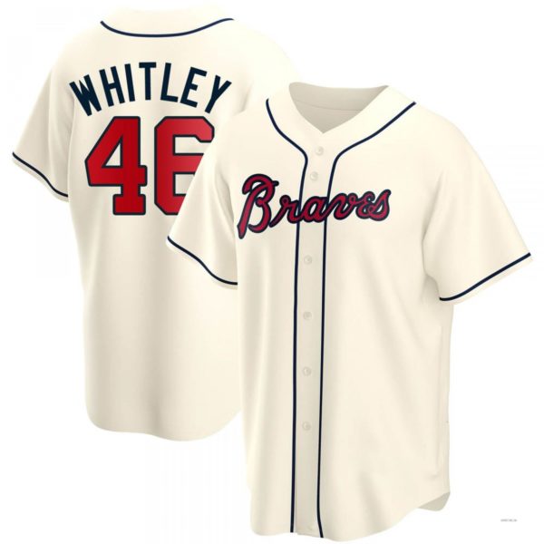Custom #46 Cream ATL Baseball Shirt Top