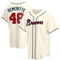 Custom #48 Cream ATL Baseball Shirt Top